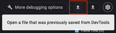 Open file button on the performance screen Open file button on the performance screen