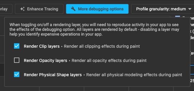 More debugging options More debugging options