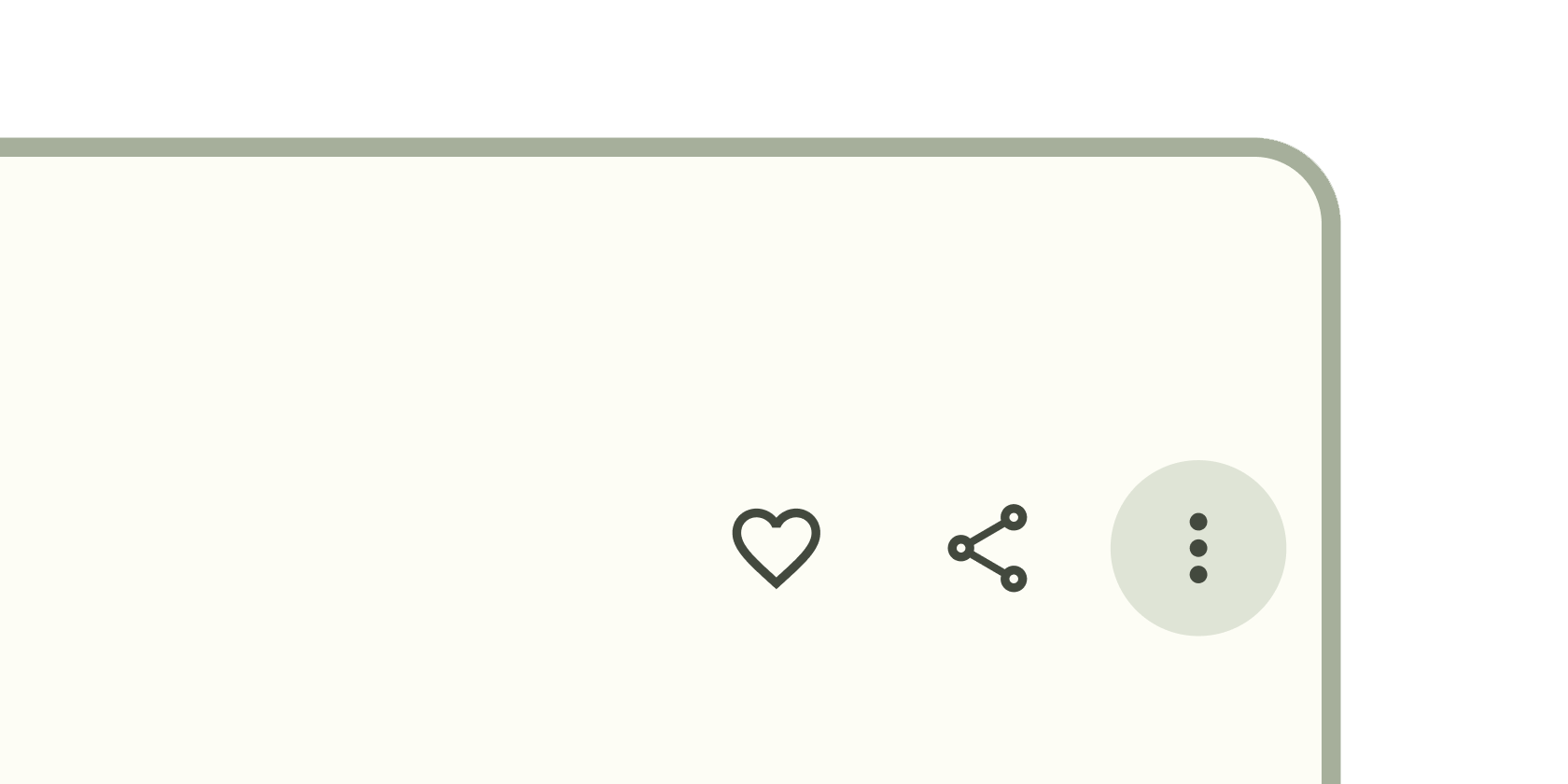 Rendered example of the IconButton Material widget.