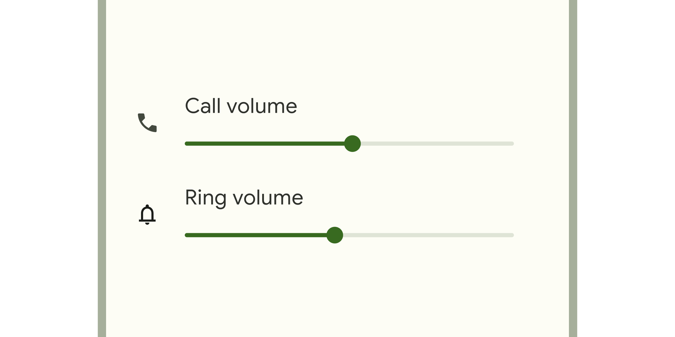 Rendered example of the Slider Material widget.